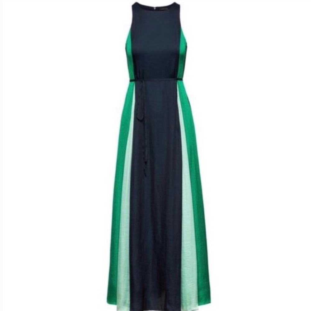 Banana Republic paneled maxi dress in green & blue
